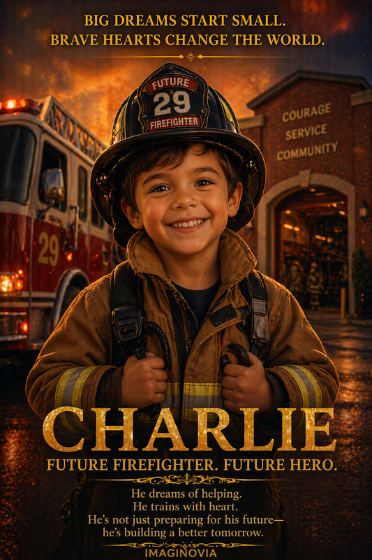 Personalized Fireman Poster